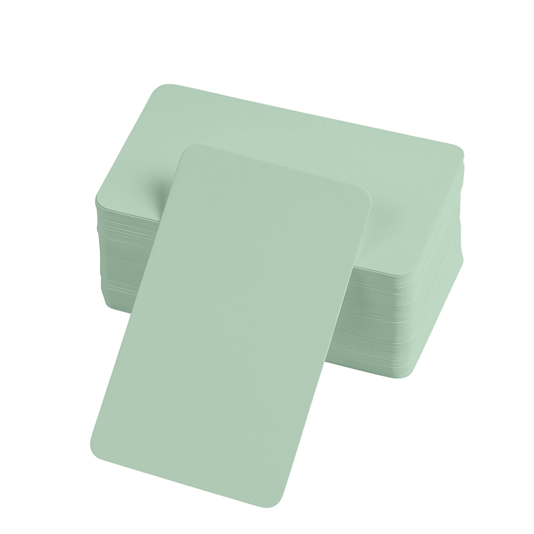 Boş Kelime Kartları 5x8 cm - 50 Adet Oval Kenarlı | Tabu &amp; Not Kartları - Yeşil